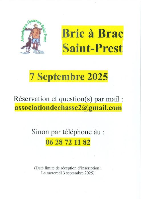 BRIC A BRAC DES CHASSEURS DE ST-PREST