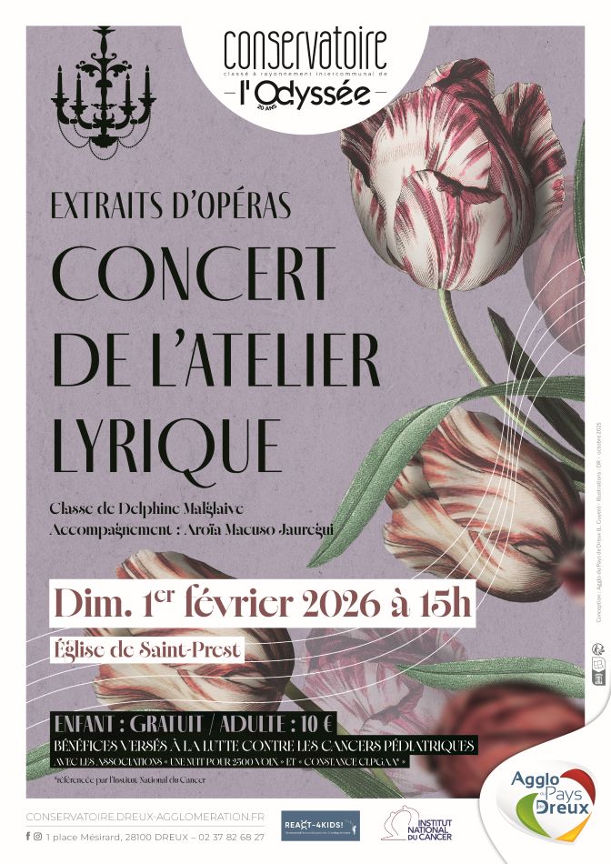 CONCERT DE L'ATELIER LYRIQUE DU CONSERVATOIRE DE L'ODYSSÉE - ÉGLISE DE SAINT-PREST - 01/02