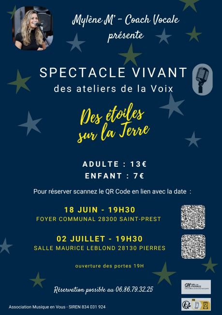 DES ÉTOILES SUR LA TERRE : SPECTACLE VIVANT DES ATELIERS DE LA VOIX