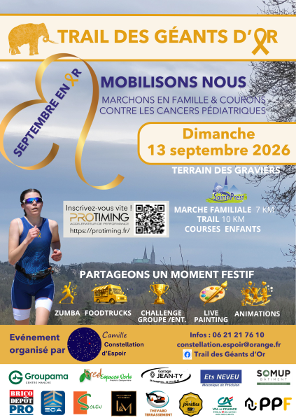 TRAIL DES GÉANTS D'OR -SEPTEMBRE EN OR 2e ÉDITION - 13/09/2026 - OUVERTURE DES INSCRIPTIONS SUR PROTIMING