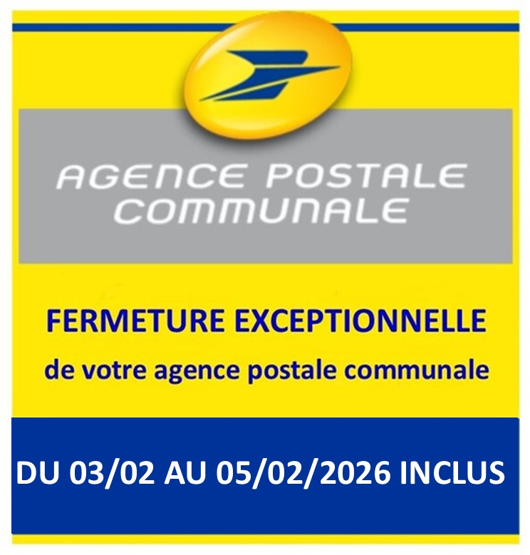 FERMETURE EXCEPTIONNELLE DE LA MAIRIE, DE L'AGENCE POSTALE COMMUNALE ET DU POINT LECTURE DU 29 AU 31/05